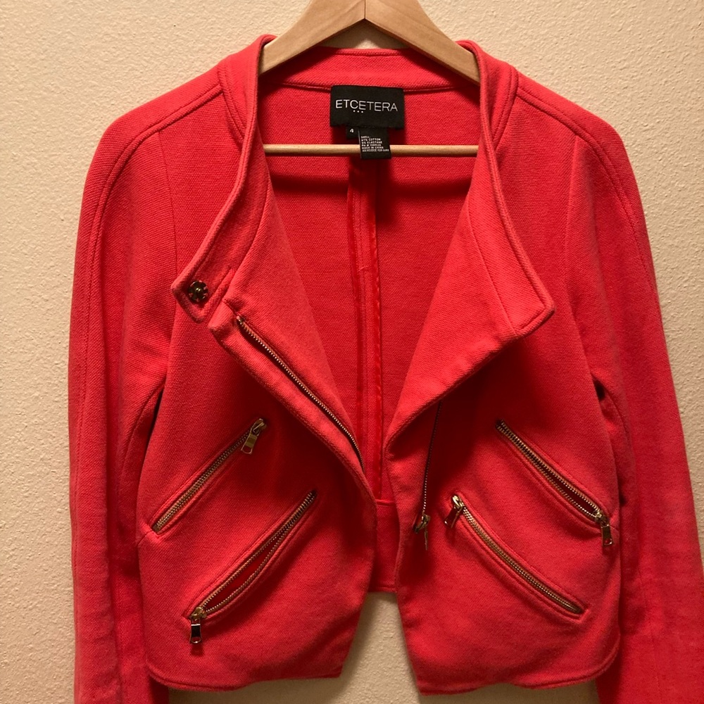 Etcetera Knit Jacket in Raspberry - Picture 5 of 6